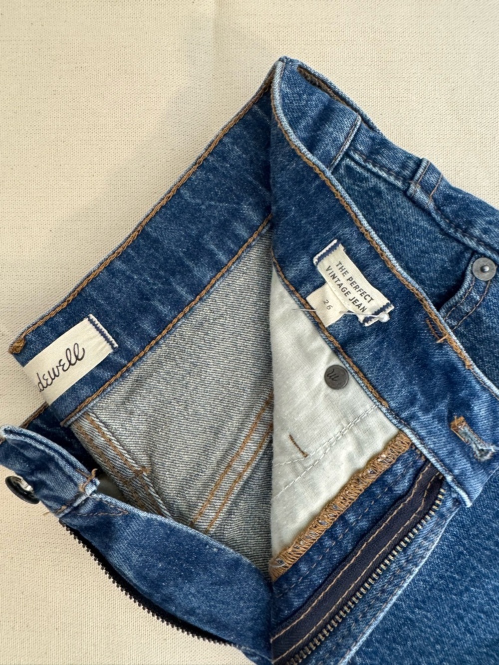 Madewell Men's Slim Straight Jeans in Blue Denim